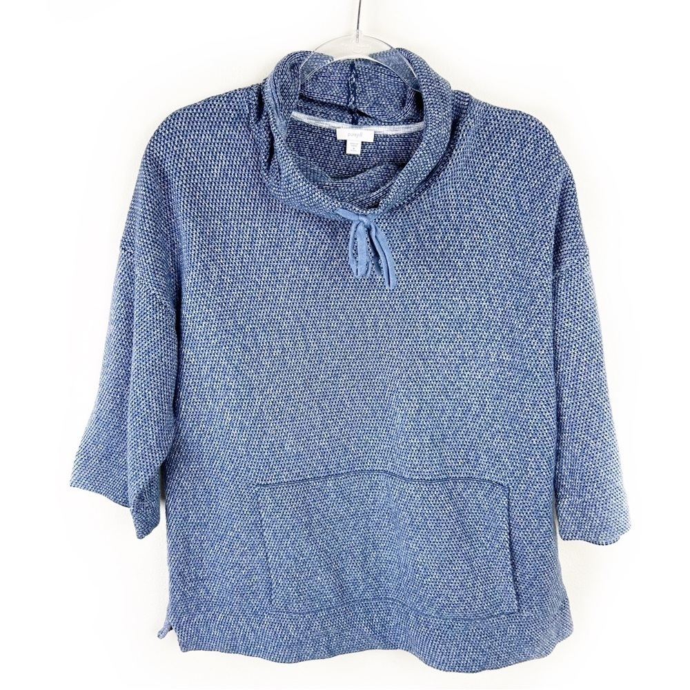 PureJill J. Jill Cotton marled long sleeve cowl neck sweater size: M Petite